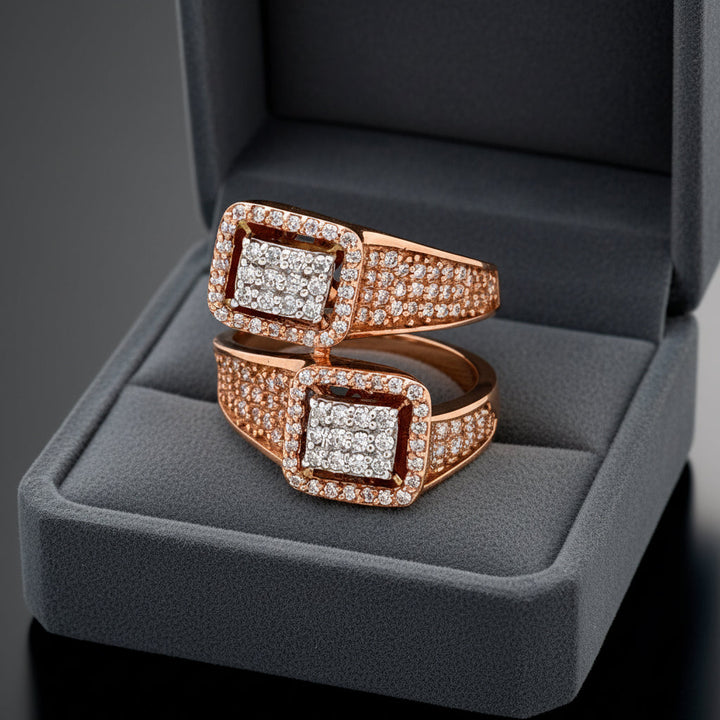 Effy Diamond and 14K White and Rose Gold Bypass Ring