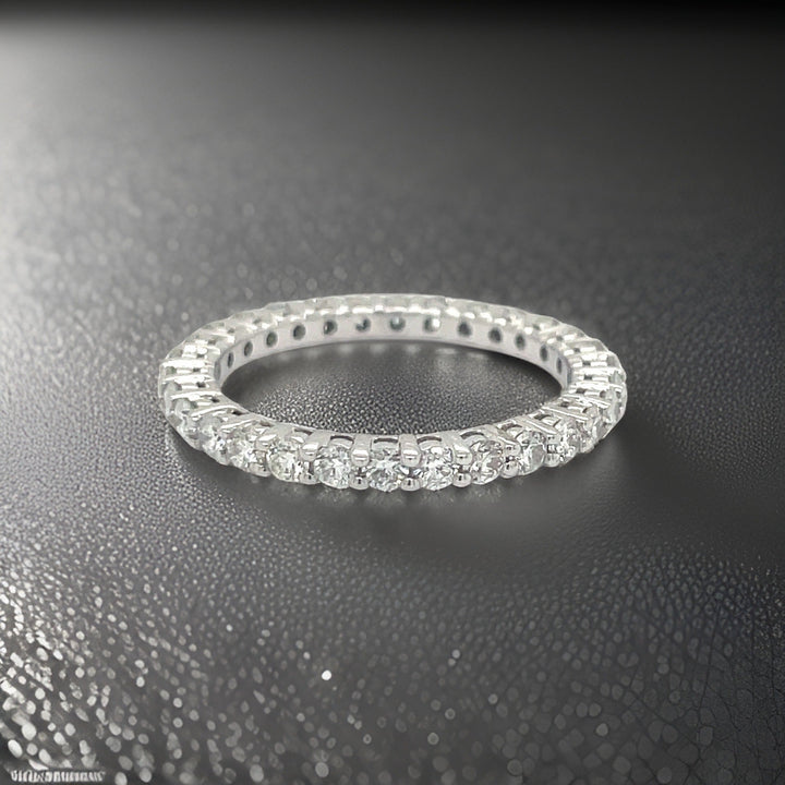 Maya Lianna 1.03 ctw Diamond and 14K White Gold Eternity Band