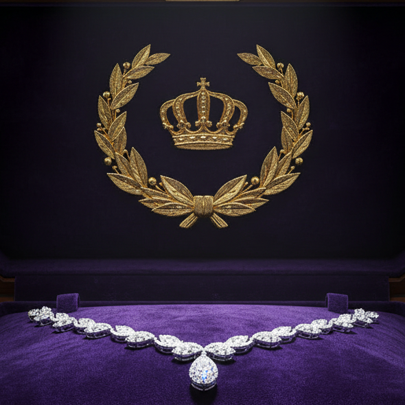 Modern Diamond and Platinum/18Kt White Gold Necklace