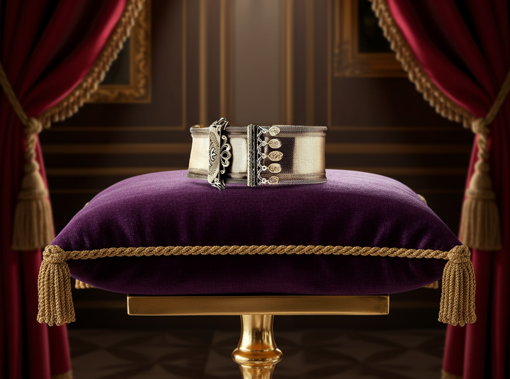 Victoria Black Enamel and 14K Yellow Gold Slide Bracelet