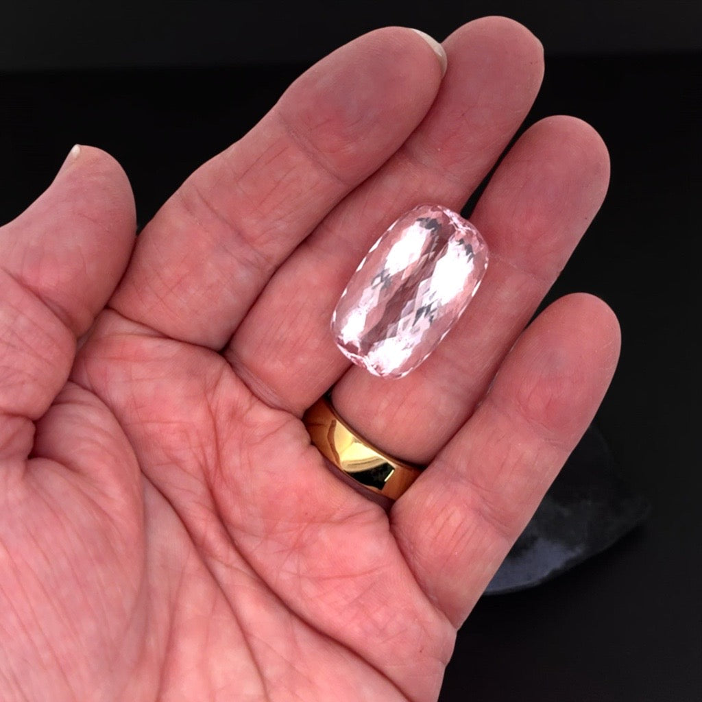 GIA 49.47ct Cushion Morganite Loose Gemstone