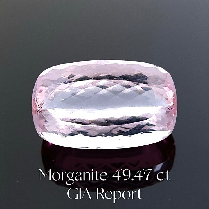 GIA 49.47ct Cushion Morganite Loose Gemstone