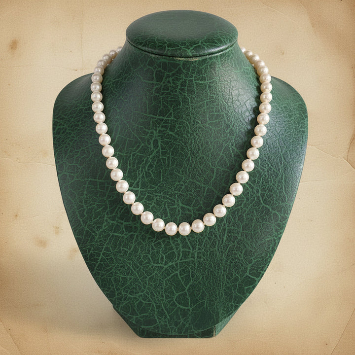 Modern 1960's Japanese Akoya 8.00-8.50 mm Cultured Pearl Necklace