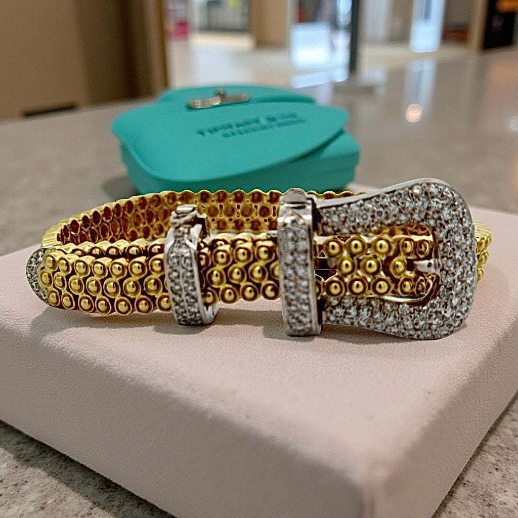 In the Style of Tiffany & Company Diamond Buckle Bracelet