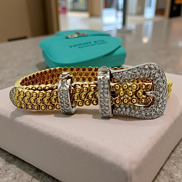 In the Style of Tiffany & Company Diamond Buckle Bracelet