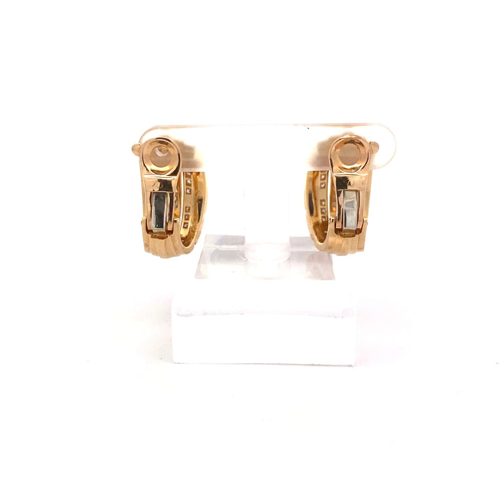 Estate Cartier Paris Maillon de Panthere 3.00 cttw Diamond 18K Yellow Gold Earrings 14231