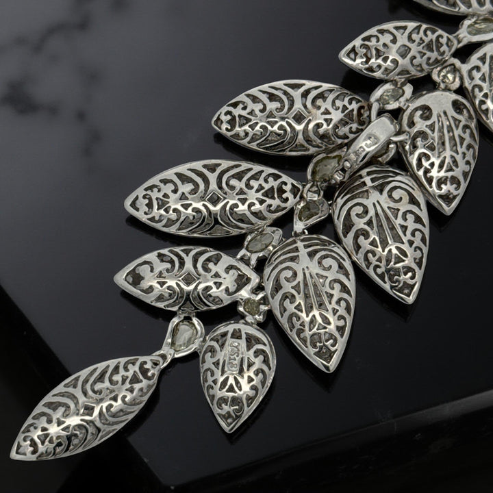 15.50cttw Designer Diamond 14K/18K White Gold Necklace