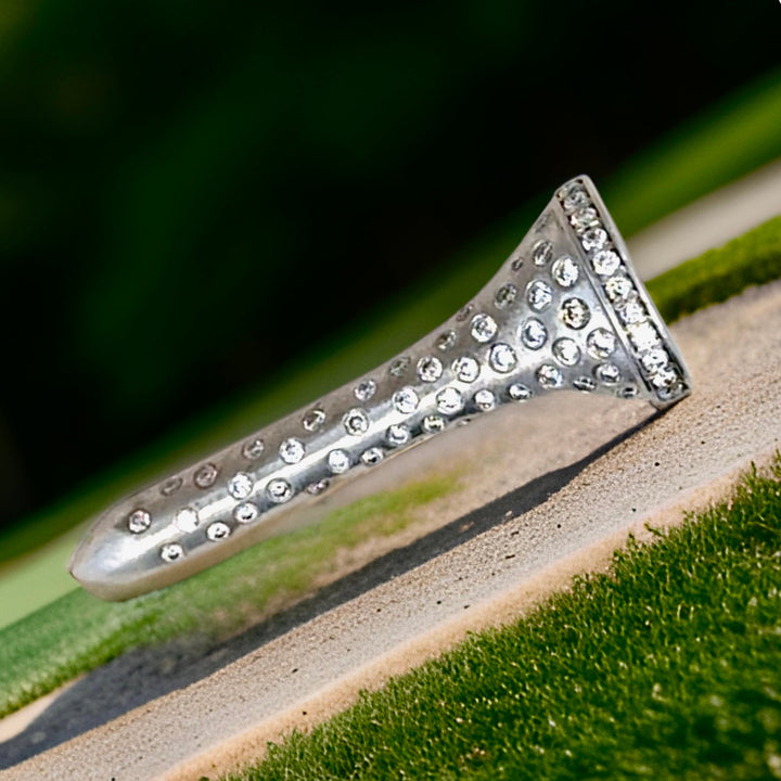 The Champion .28 cttw "Mini" Diamond Golf Tee 14K White Gold Brooch/Pendant (Limited Edition) 15444 Length 1"