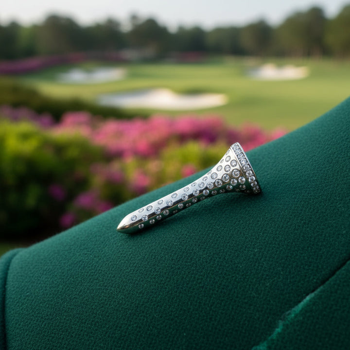 The Champion .28 cttw "Mini" Diamond Golf Tee 14K White Gold Brooch/Pendant (Limited Edition) 15444 Length 1"