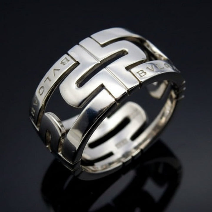 Designer Bvlgari Parentesi Collection 18k White Gold