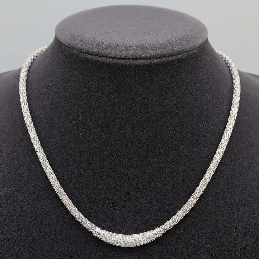 Designer Roberto Coin 3.00 cttw Diamond 18kt White Gold Necklace