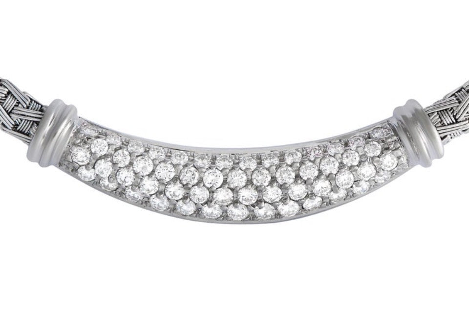 Designer Roberto Coin 3.00 cttw Diamond 18kt White Gold Necklace