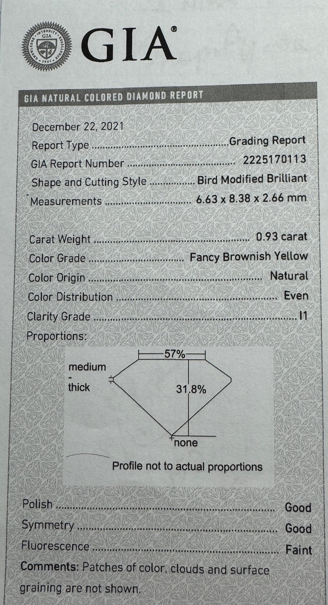 "The Mickey Cut" .93ct Loose Natural Diamond
