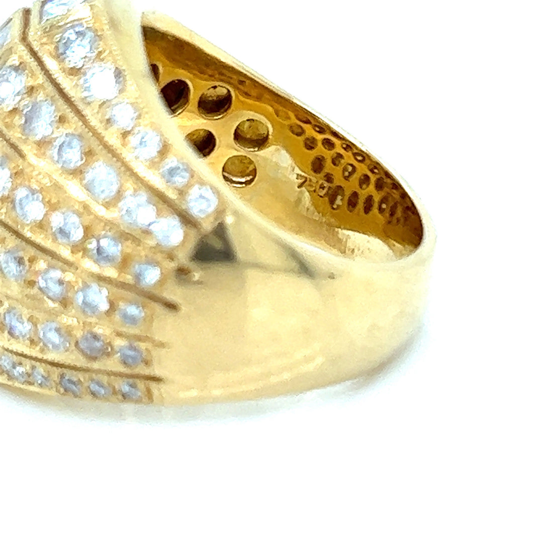 Estate 3.27 cttw Diamond 18K Yellow Gold Ring 13375
