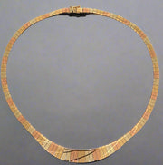 Italian 14K Tri Color Gold Necklace