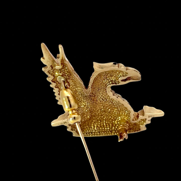 Golden Griffin 14k Yellow Gold Brooch