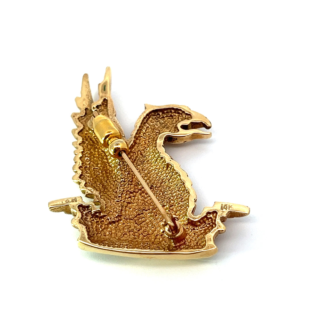 Golden Griffin 14k Yellow Gold Brooch