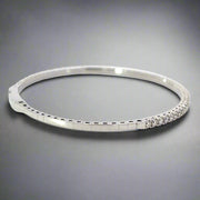 Diamond and White Gold Flexible Bangle