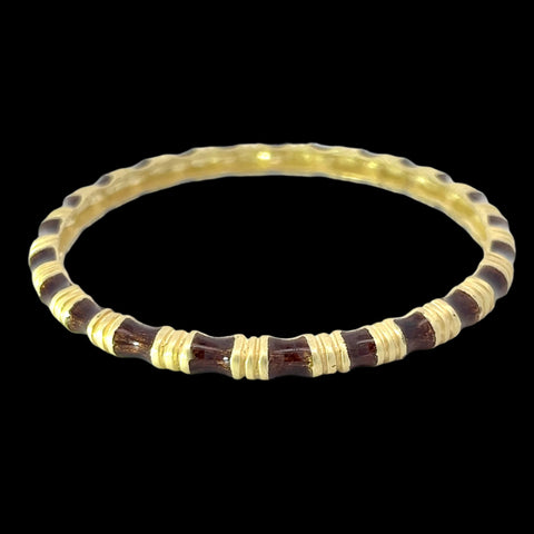 Vintage Tiffany & Co. 18K Yellow Gold and Brown Enamel Bracelet