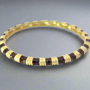 Vintage Tiffany & Co. 18K Yellow Gold and Brown Enamel Bracelet
