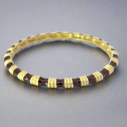 Vintage Tiffany & Co. 18K Yellow Gold and Brown Enamel Bracelet