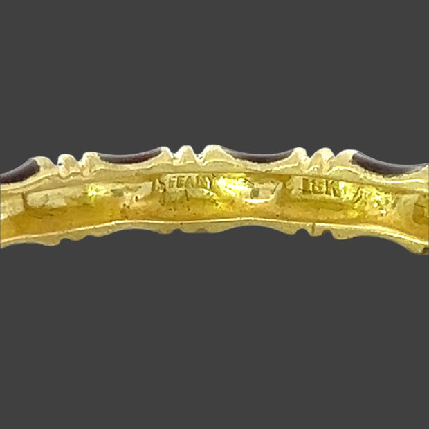 Vintage Tiffany & Co. 18K Yellow Gold and Brown Enamel Bracelet