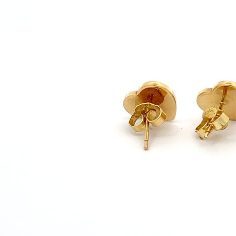 Estate 18k Yellow Gold Tiffany & Co Heart Earrings