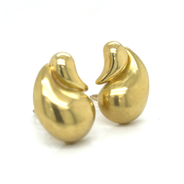 Estate Marlene Stowe 18k Yellow Gold Designer Earrings