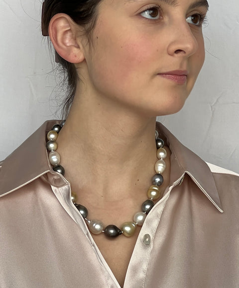 Multi Color Baroque South Sea Pearl Necklace