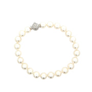 Estate Mikimoto Japanese Akoya Pearl and 18K White Gold Bracelet
