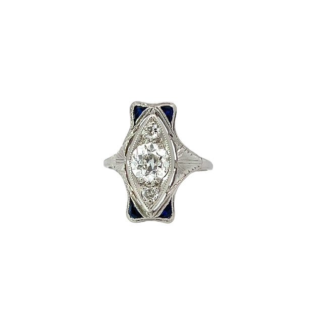 Tiffany & Company Art Deco Diamond and Platinum Ring