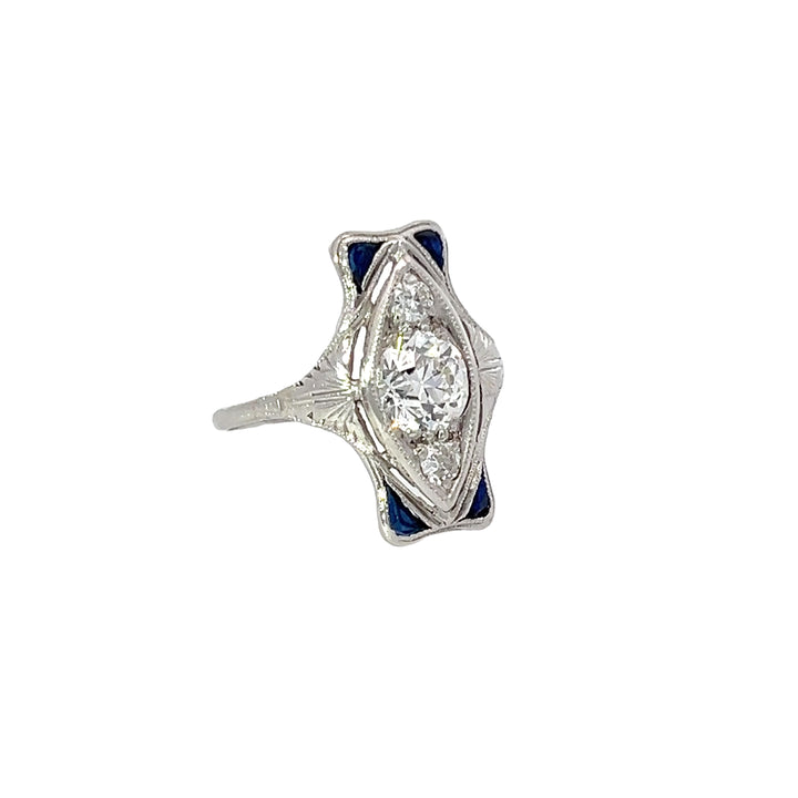Tiffany & Company Art Deco Diamond and Platinum Ring