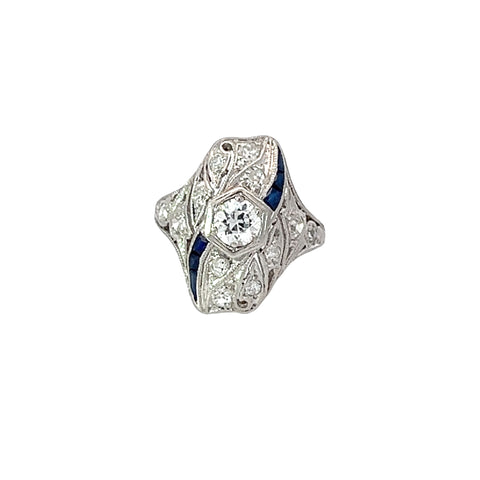 Art Deco Diamond and Platinum Ring