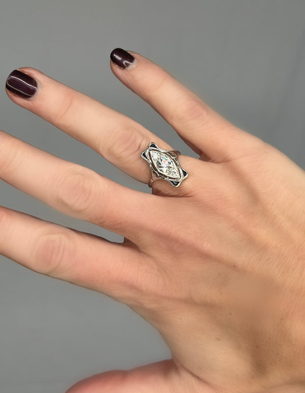 Tiffany & Company Art Deco Diamond and Platinum Ring