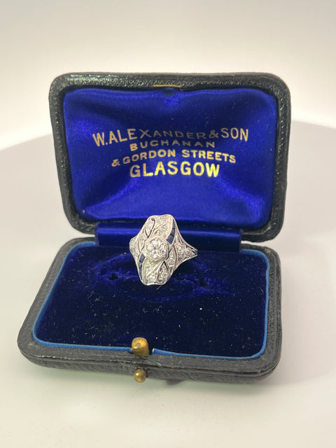 Art Deco Diamond and Platinum Ring