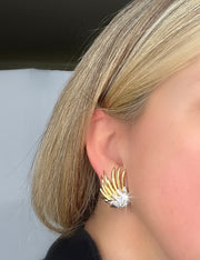 Diamond and 14K Gold Flame Earrings