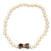 South Sea Cultured Pearl and Diamond Bow Necklace