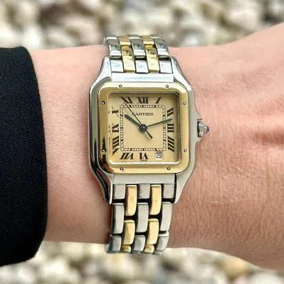 Vintage Cartier Panther 18Kt and Stainless Steel Watch
