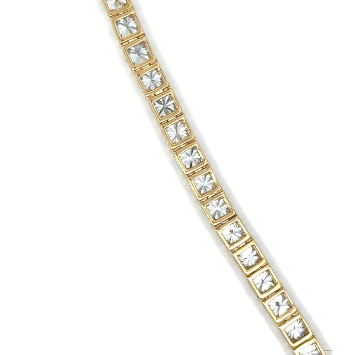 7.00 Carat 14K Yellow Gold Lab Grown Diamond Tennis Bracelet