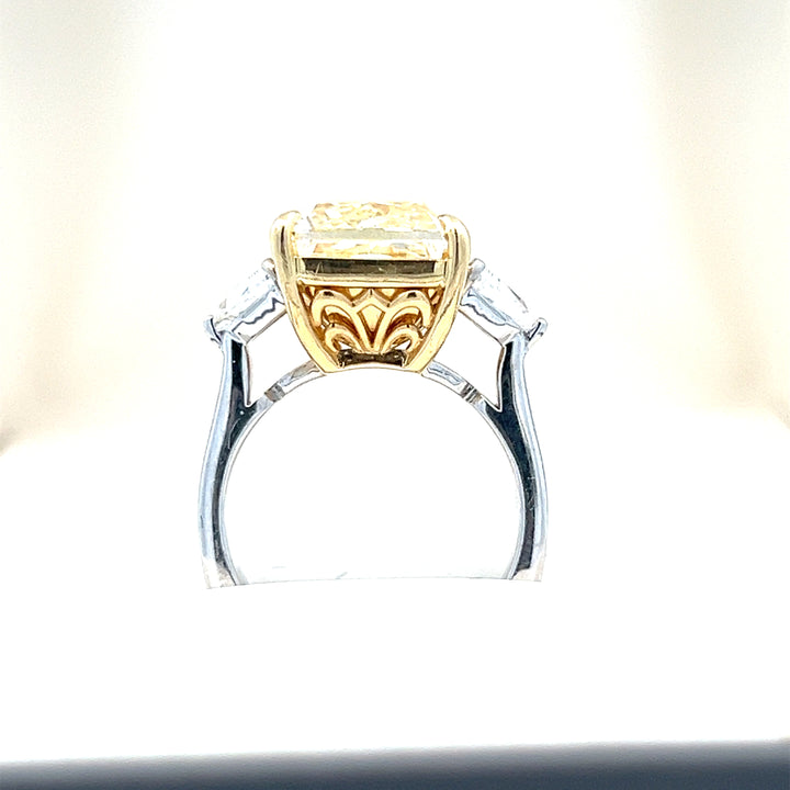 8.93 Carat Natural Fancy Yellow Diamond Ring