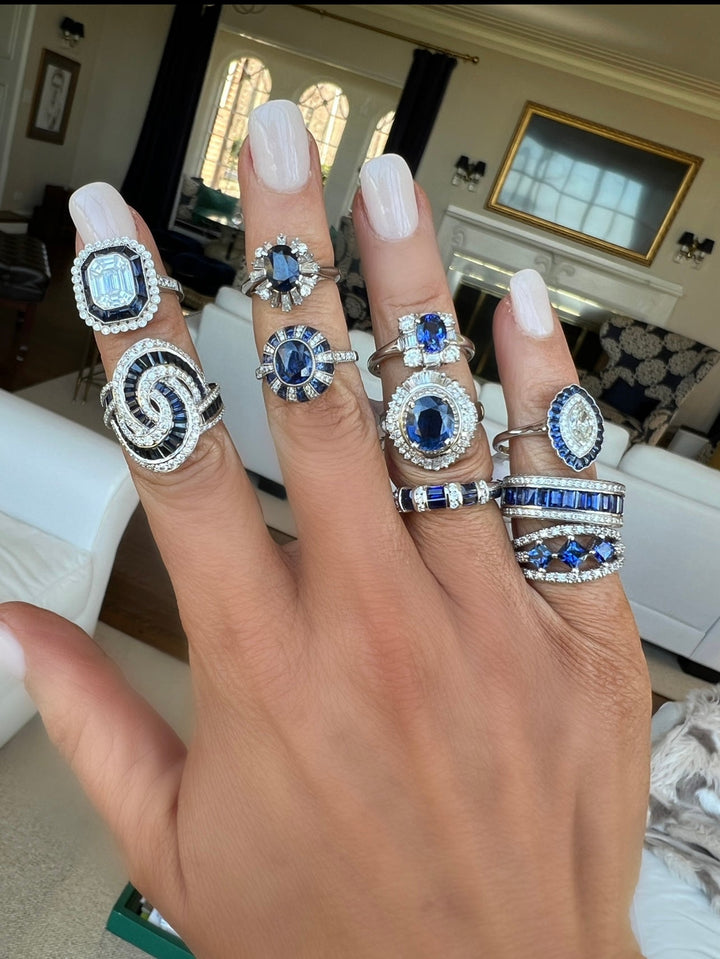 De Hago Sapphire and Diamond Ring