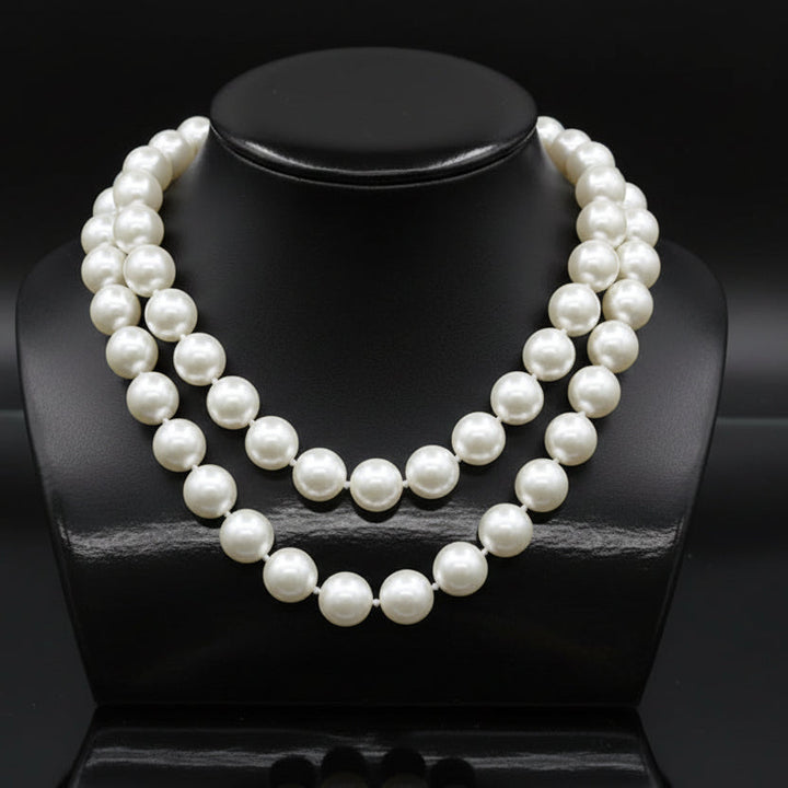 Estate South Sea Pearl 13 x 13.60 mm and Diamond 38" Necklace (18K)