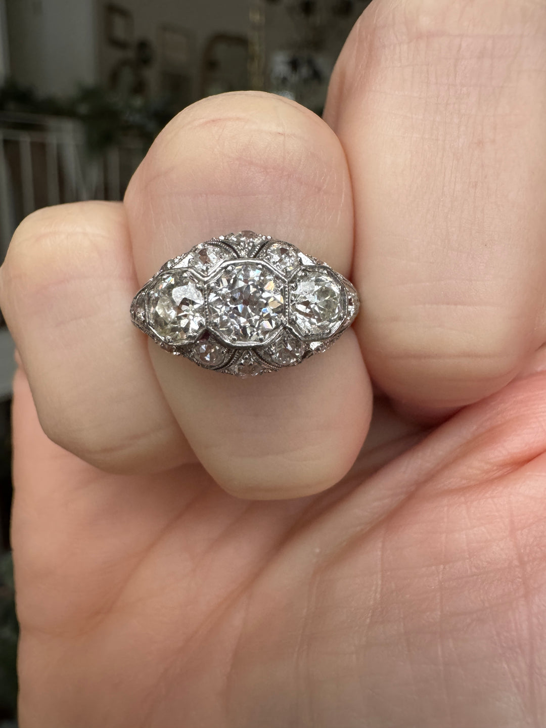 Art Deco 1920's Diamond Platinum Ring