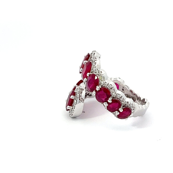 Ruby and Diamond 18K Gold Serpent Ring