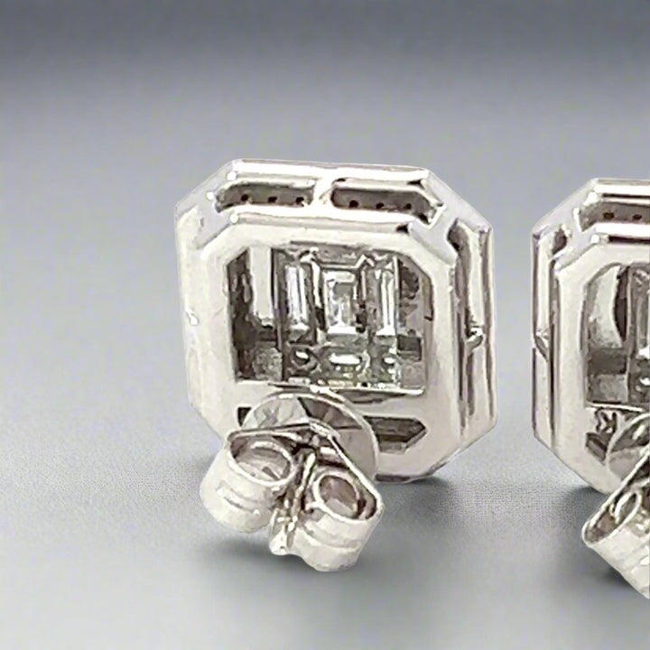 Black Enamel and Diamond Earrings