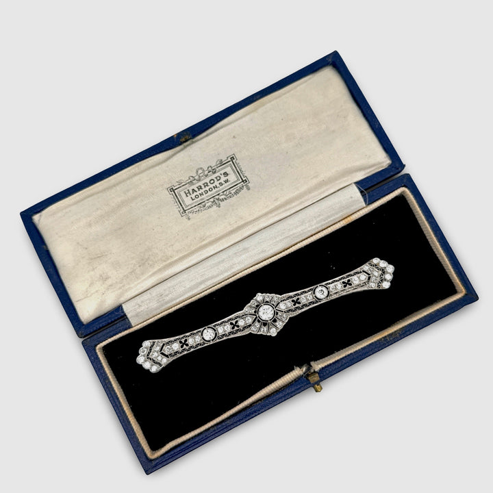 Art Deco 1920's 1.50cttw Diamond Platinum Brooch