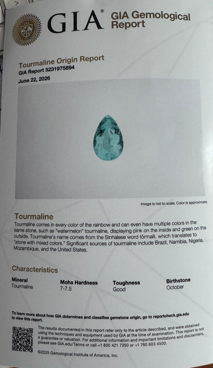 Estate Paraiba "Mozambique" and Diamond Platinum and 18Kt White Gold Necklace (GIA)