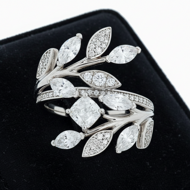 Tiffany Victoria Vine Bypass Floral Platinum Ring