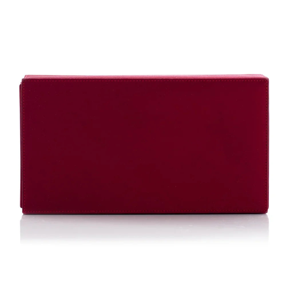Rare Red Satin Clutch by Renaud Pellegrino for Harry Winston Diamond 18K Yellow Gold