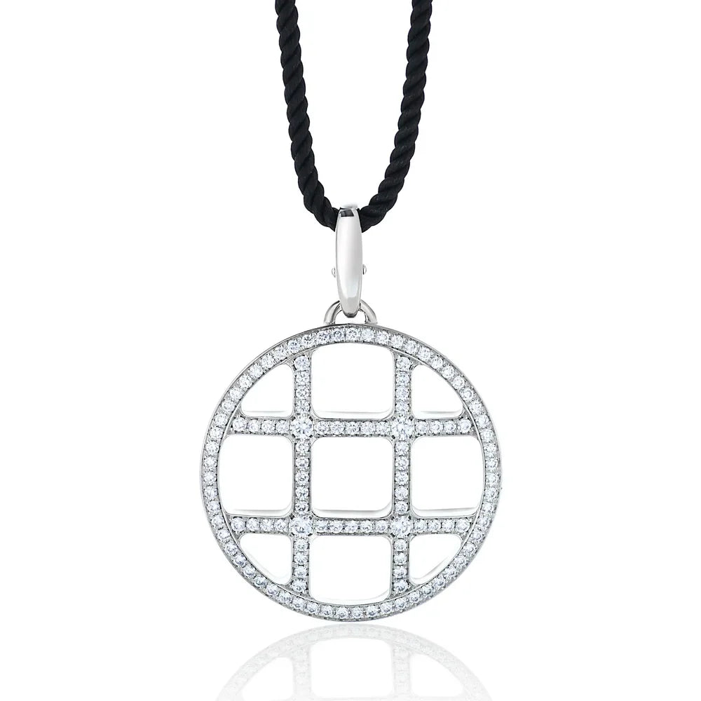 Cartier Pasha Diamond Black Cord Necklace